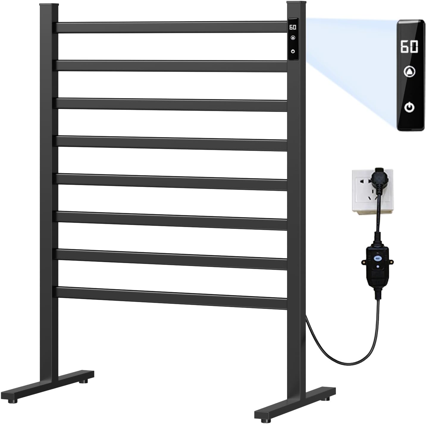 Premium Electric Towel Warmer Rack with Timer Temperature Control