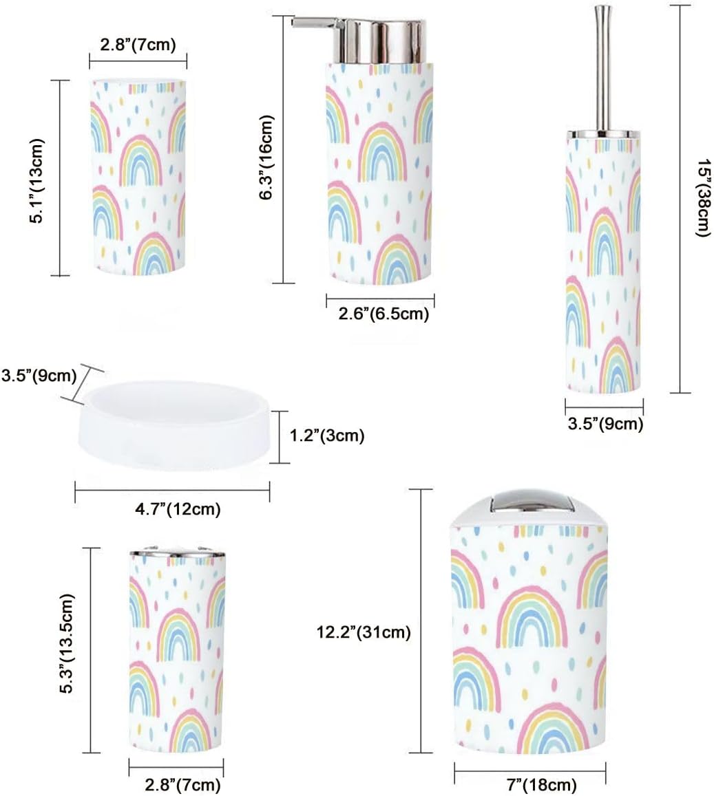 XNGJEMVWXOBathroom Set 6 Piece - Cute Functional