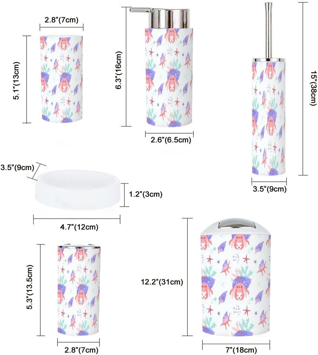Bathroom Accessories Set for Kids in Blue