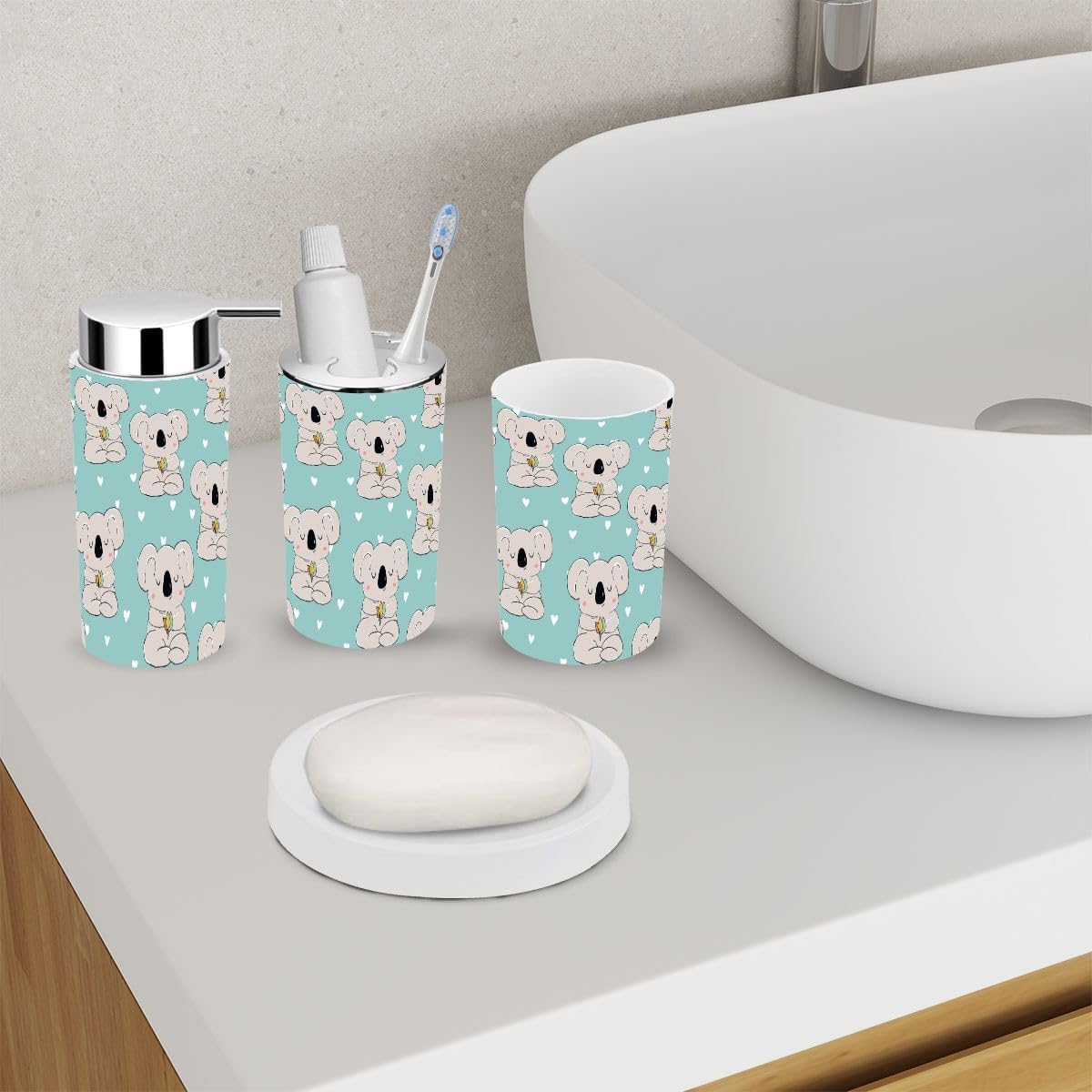 XNGJEMVWXO - Cute Koala Bathroom Accessories Set