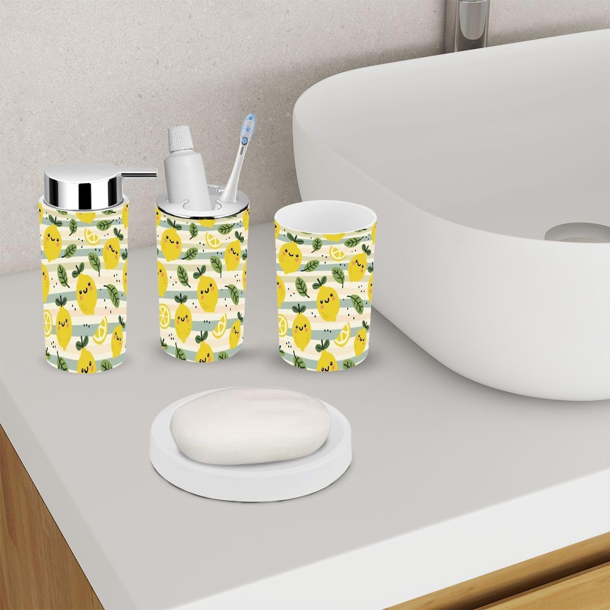 6-Piece Bathroom Accessory Set Durable Stylish for KIDS