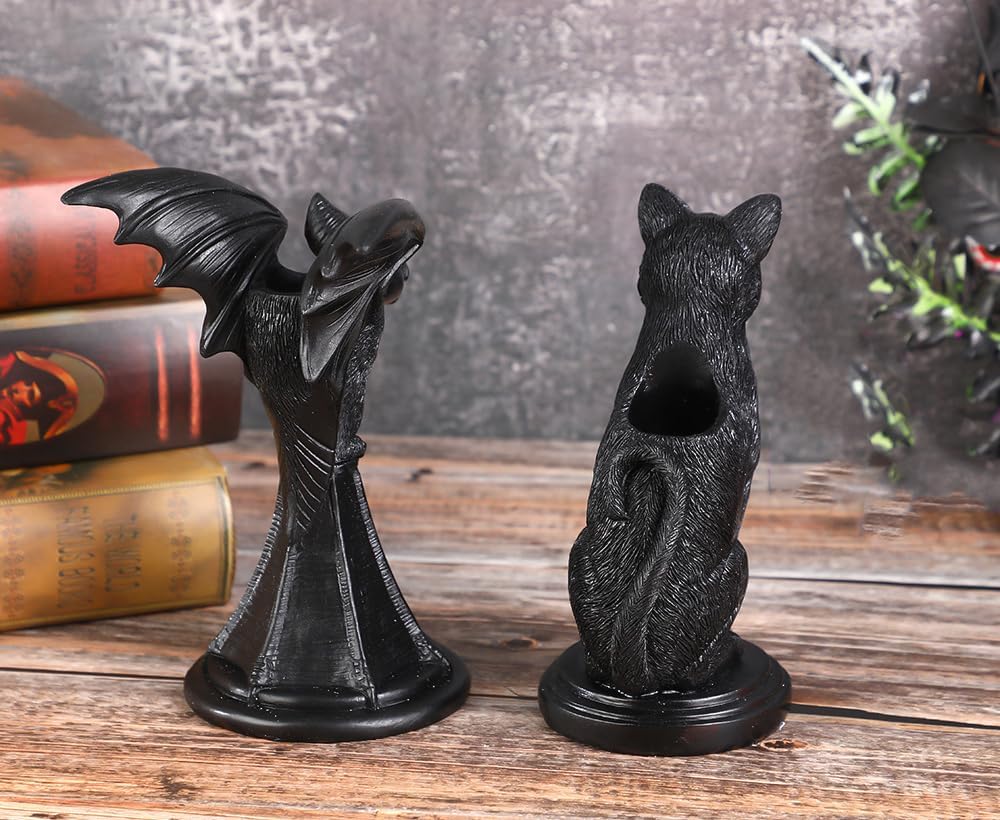 Gothic Halloween Candlestick Holder