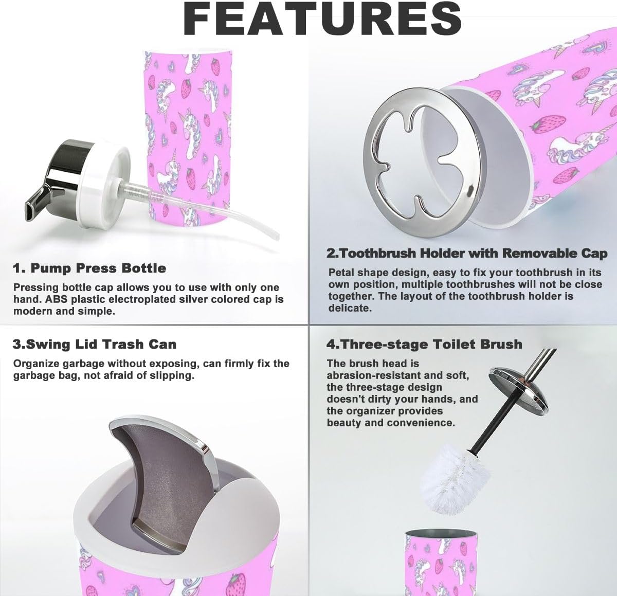 Strawberry Pink Bathroom Essentials