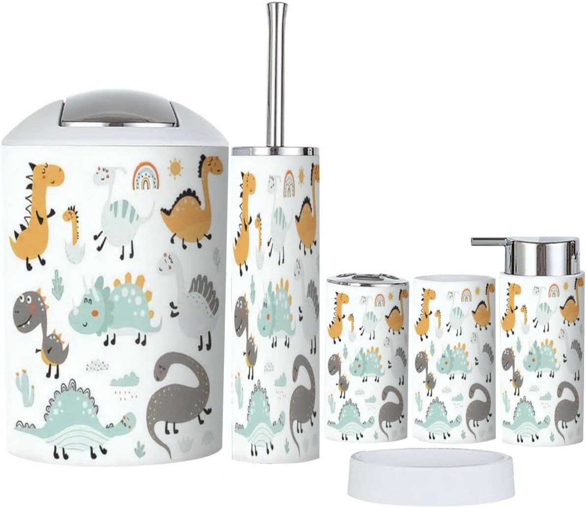 Bathroom Set with Dinosaurs for Kids