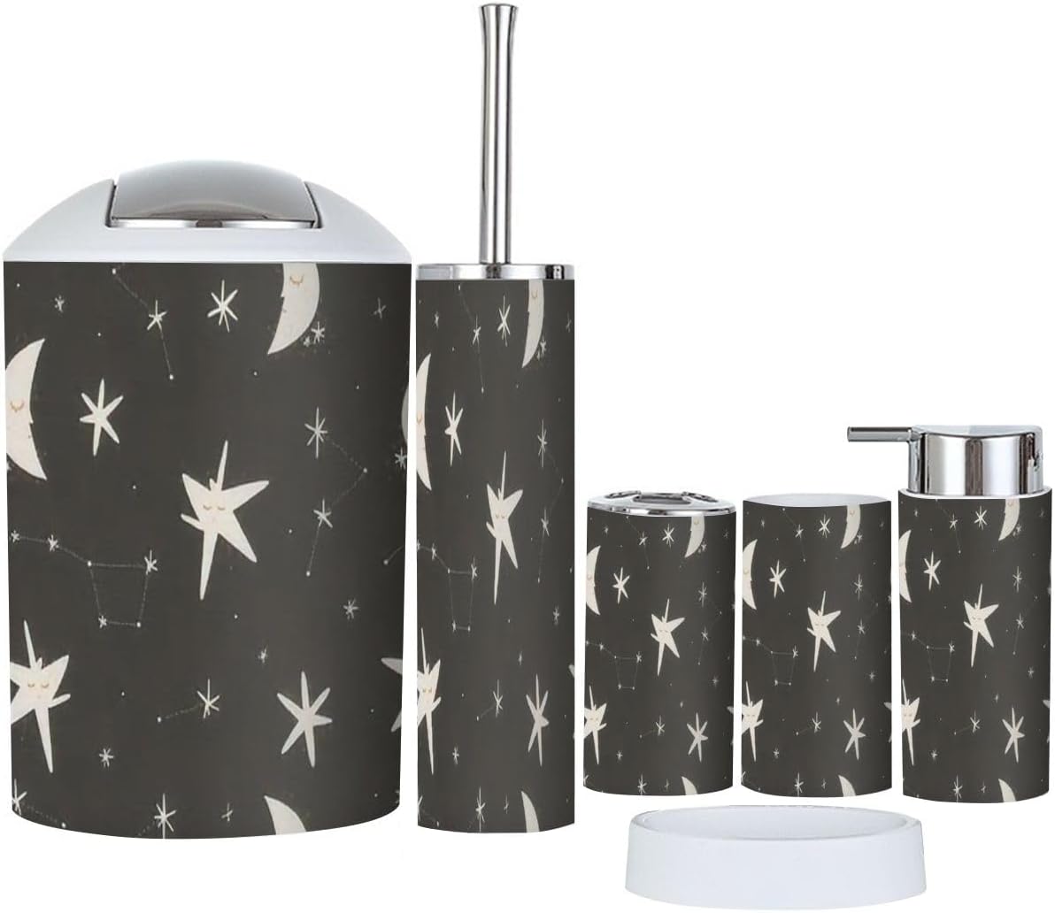 Space Sun Moon Kids Bathroom Set