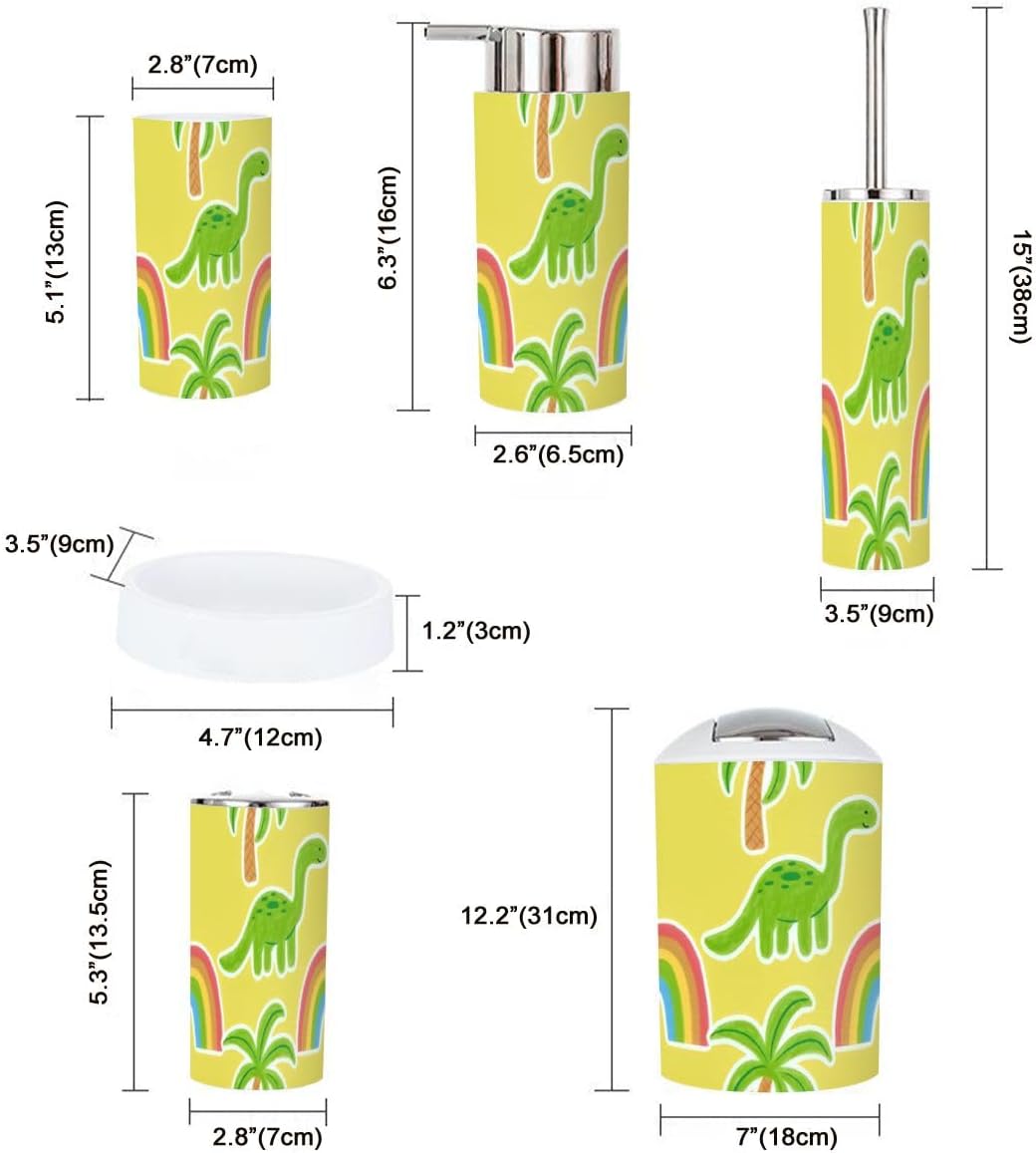 Bathroom Accessory Set - 6-Piece Tidy Organizer with Durable Design