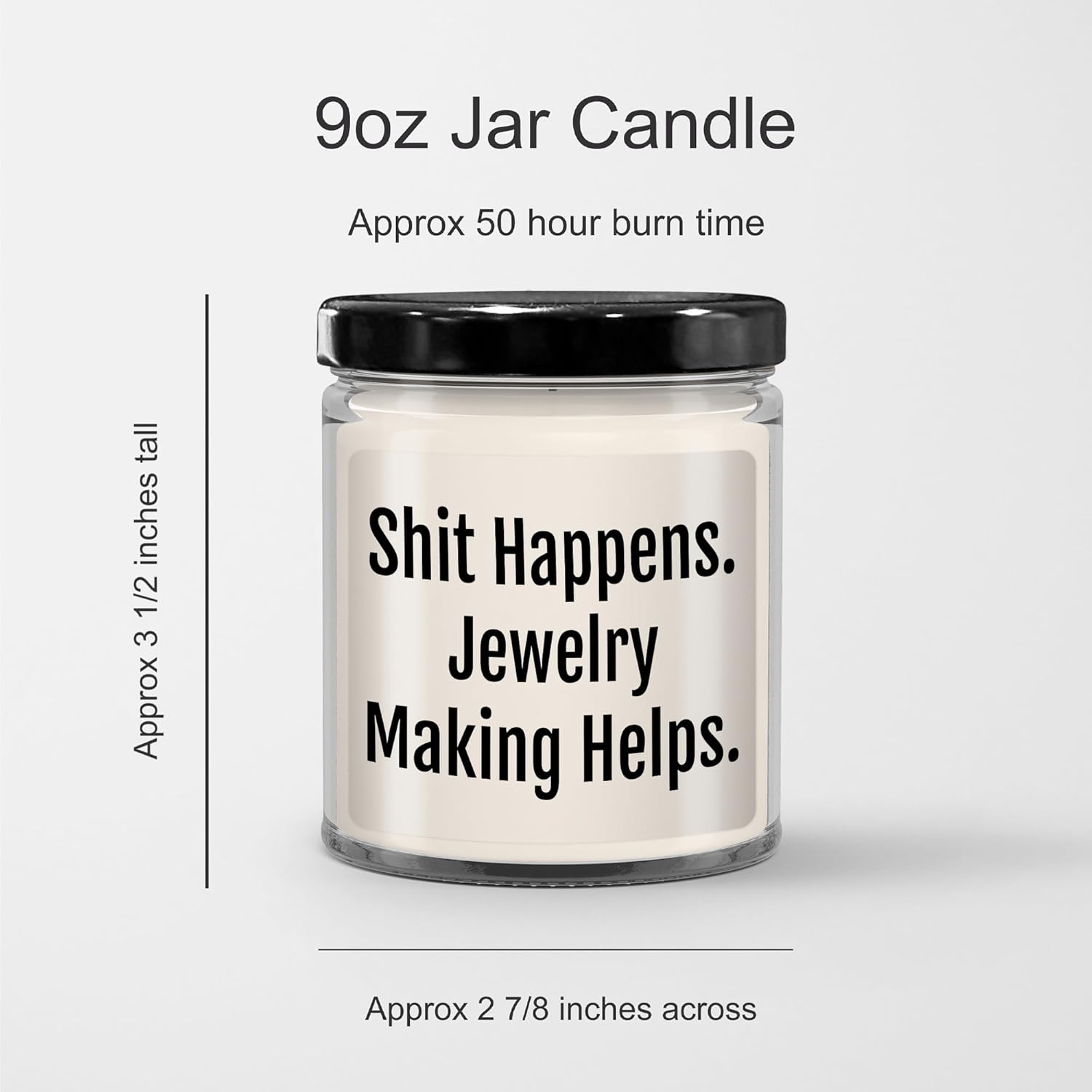 Holiday Gift for Jewelry Enthusiasts 9oz Vanilla Soy Candle