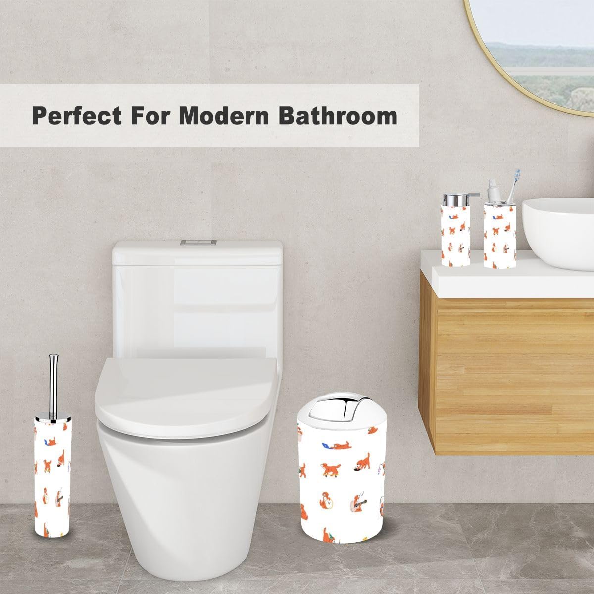6-Piece Bathroom Accessory Set for Dogs