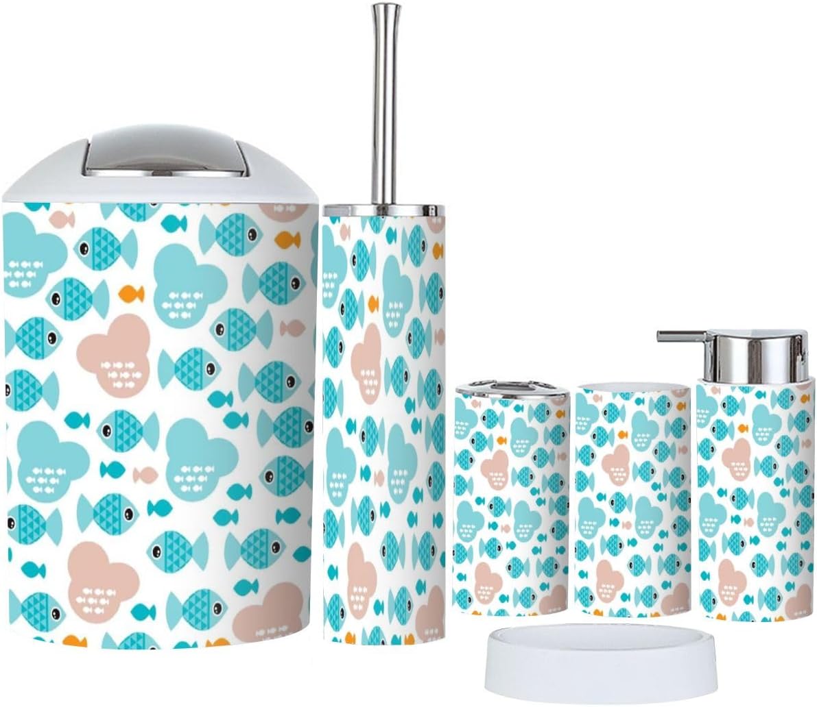 Seamless Fish Ocean 6 Piece