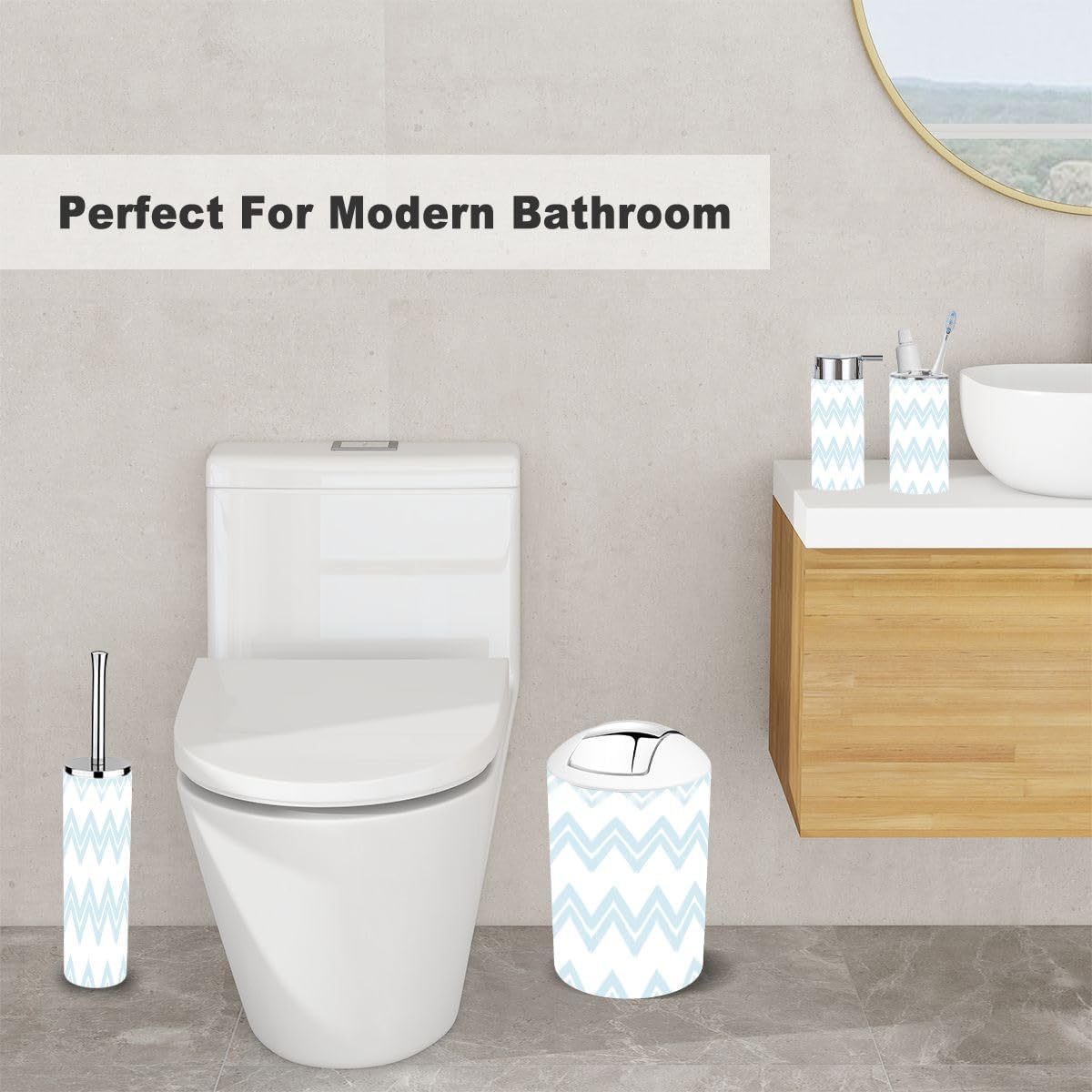Modern 6-Piece Bathroom Accessory Set
