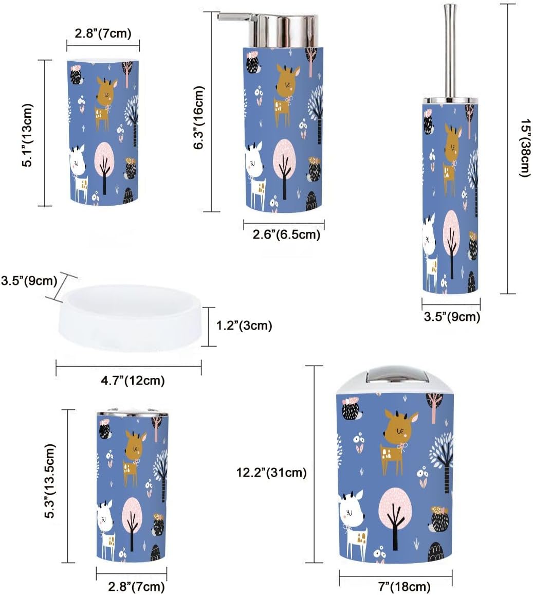 Seamless childish pattern bathroom accessory set