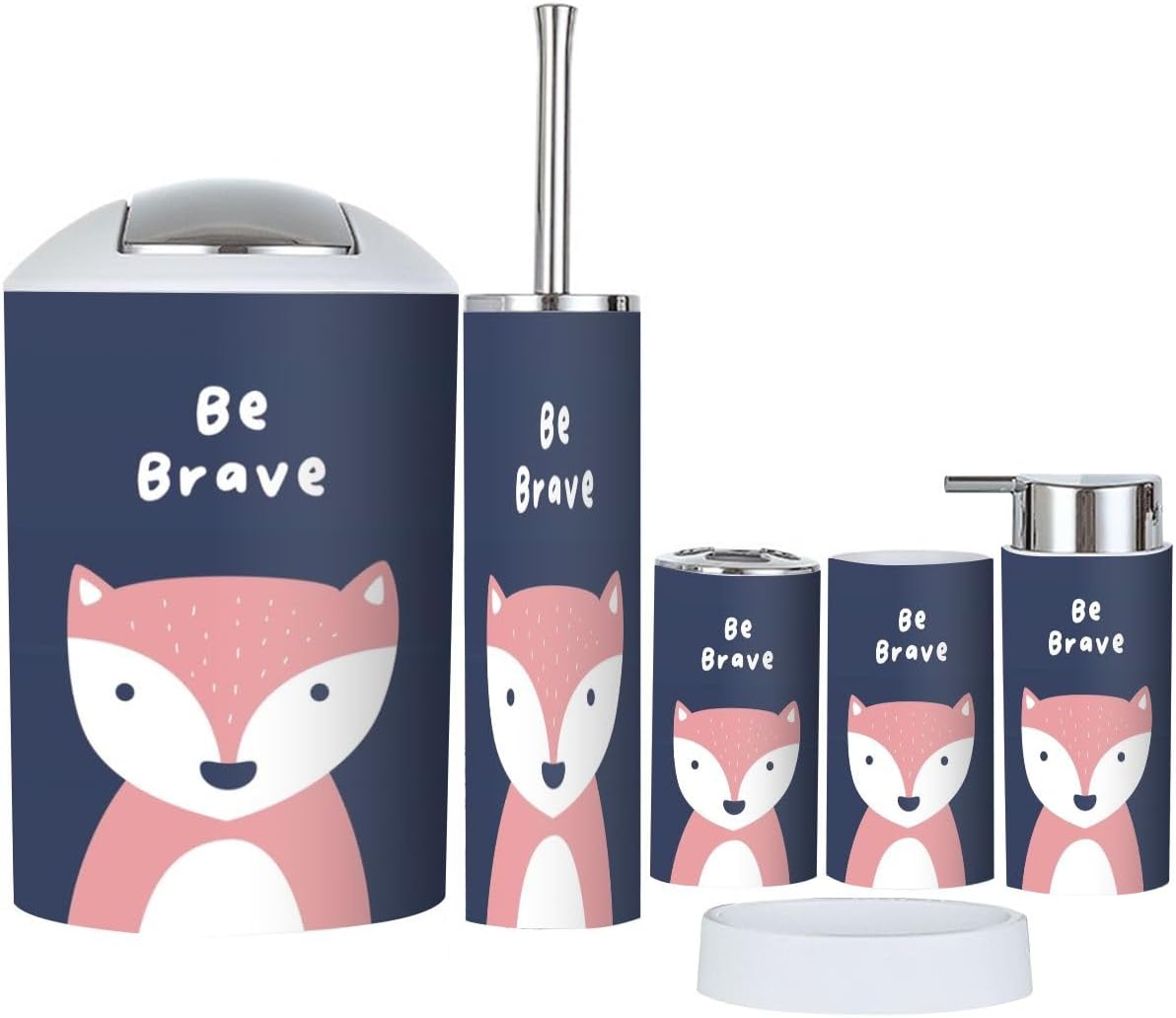 Durable Six-Piece Organized Bathroom Set for Kids and Babies