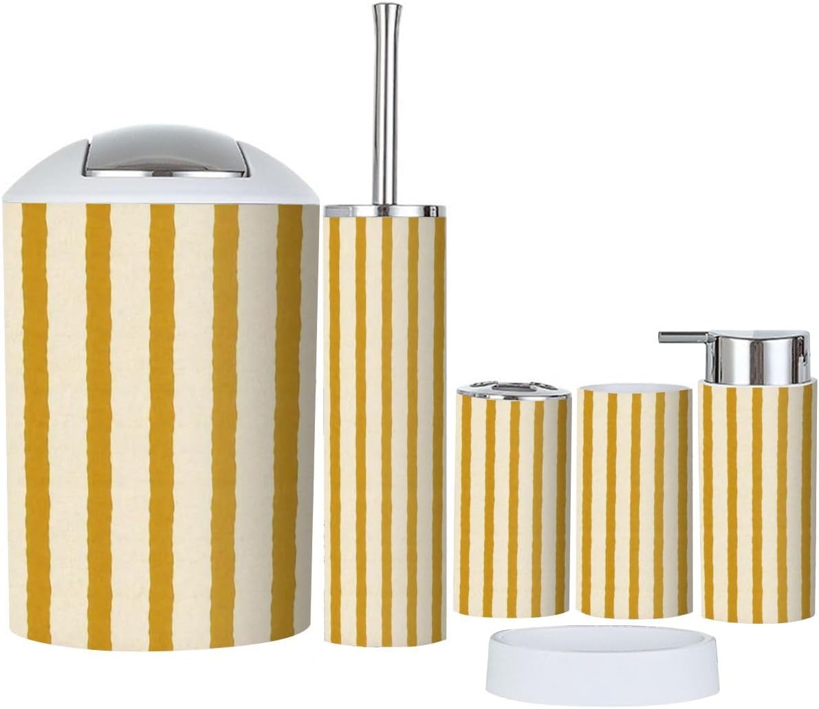 6 Piece Gender Neutral Bathroom Accessory Set