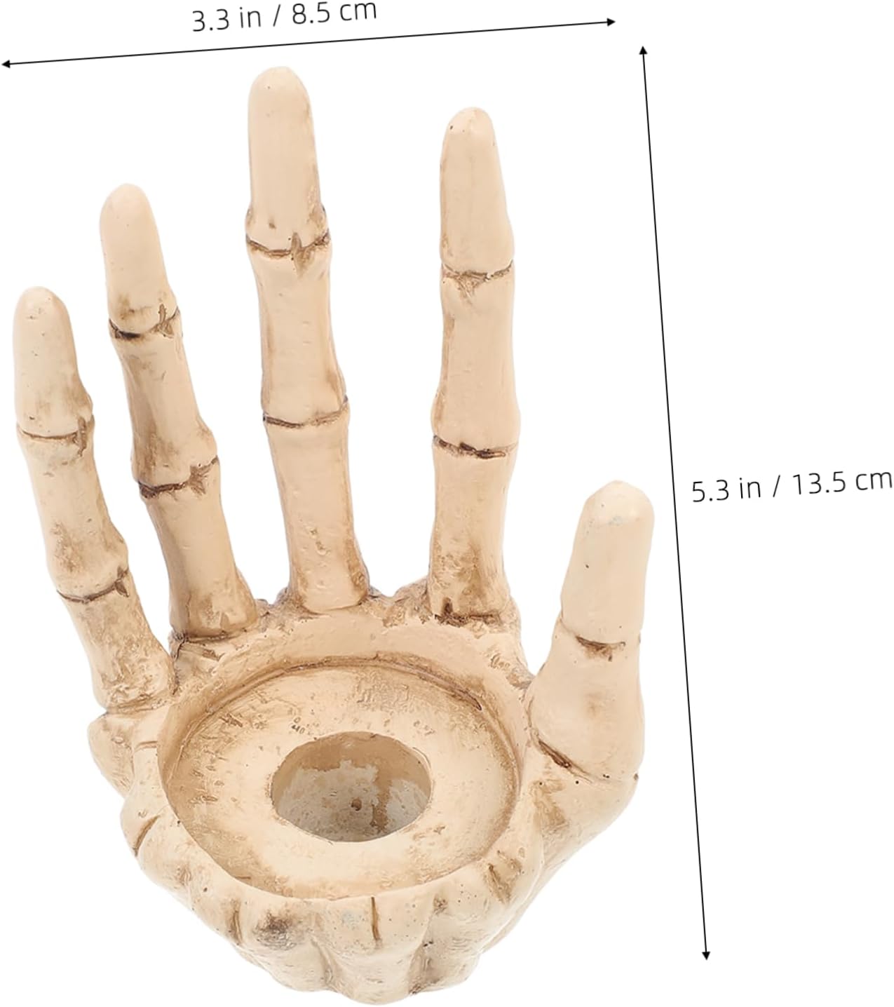 Halloween Skull Candle Holder Resin Skeleton Hand Tea Light Stand
