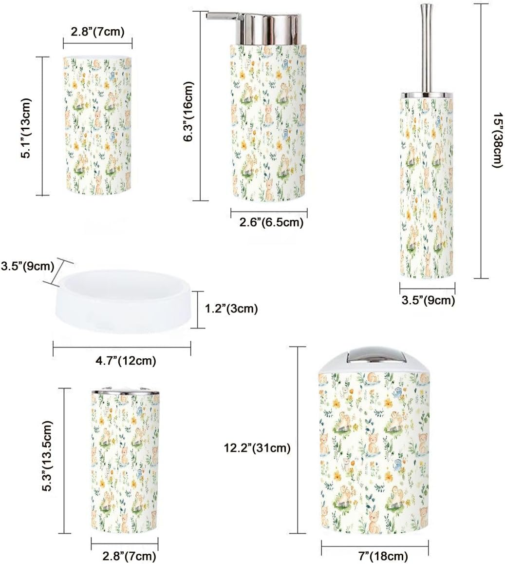 Boho Nursery Rhyme 6-Piece Bathroom Accessory Set
