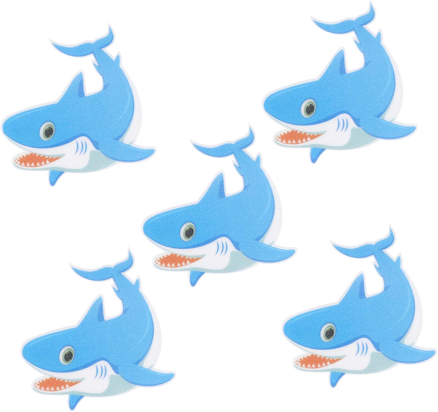 PrettyZoom Non-Slip Shark-shaped Bathroom Stickers - Bathtub Shower Safety
