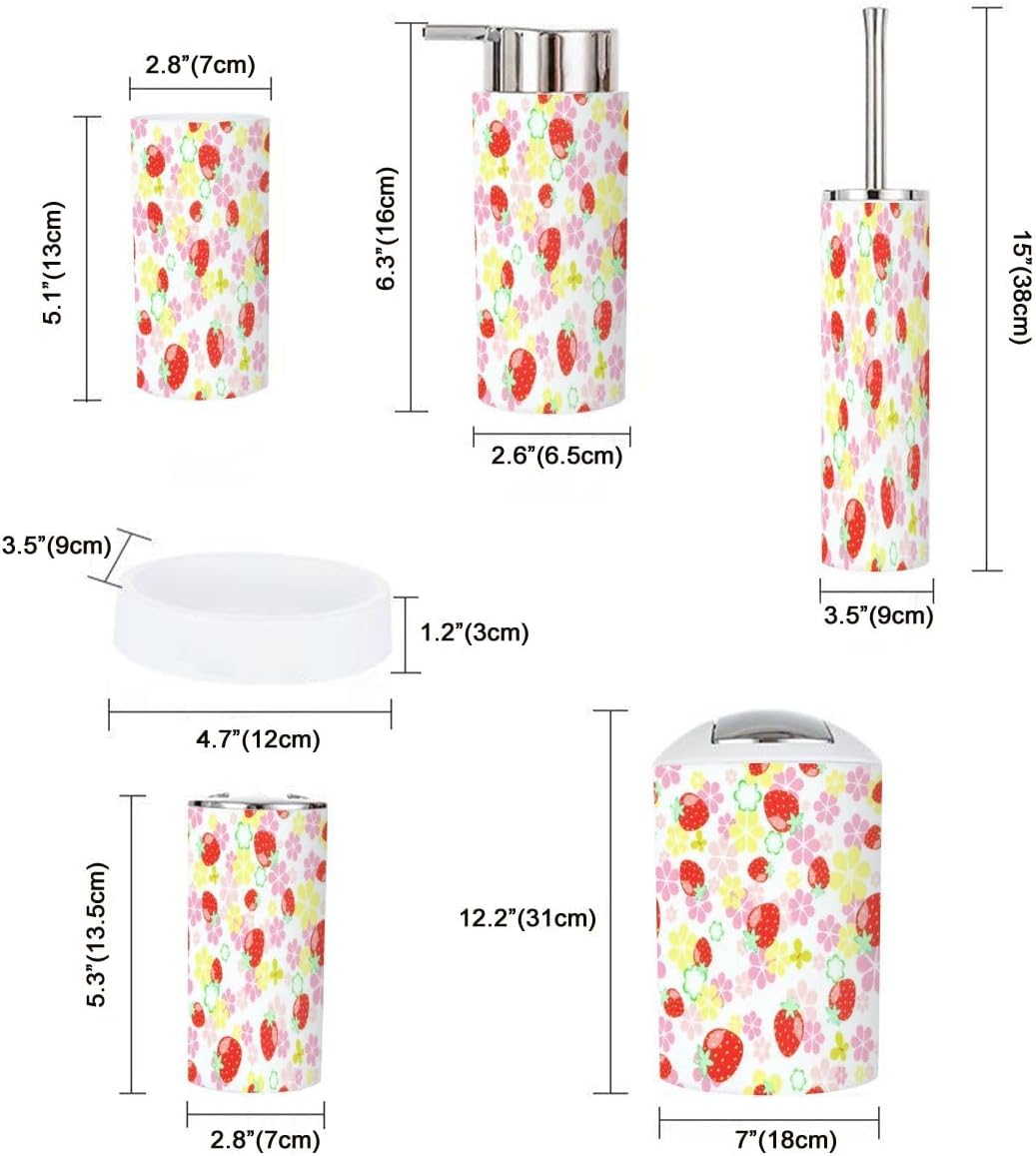 Stylish 6-Piece Bathroom Accessory Set for Girls