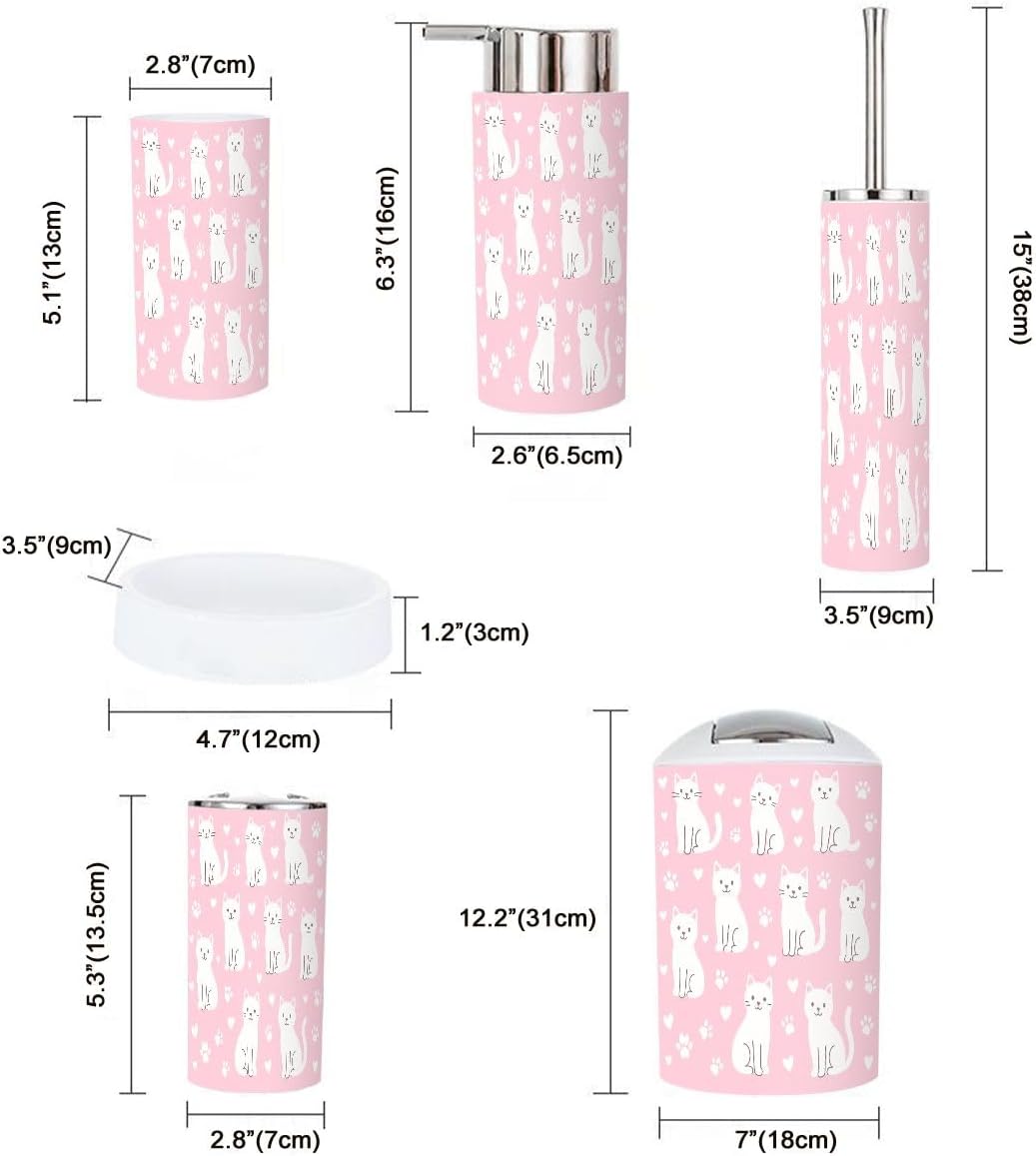 6-Piece Boho Modern Set for Stylish and Efficient Bathroom Use