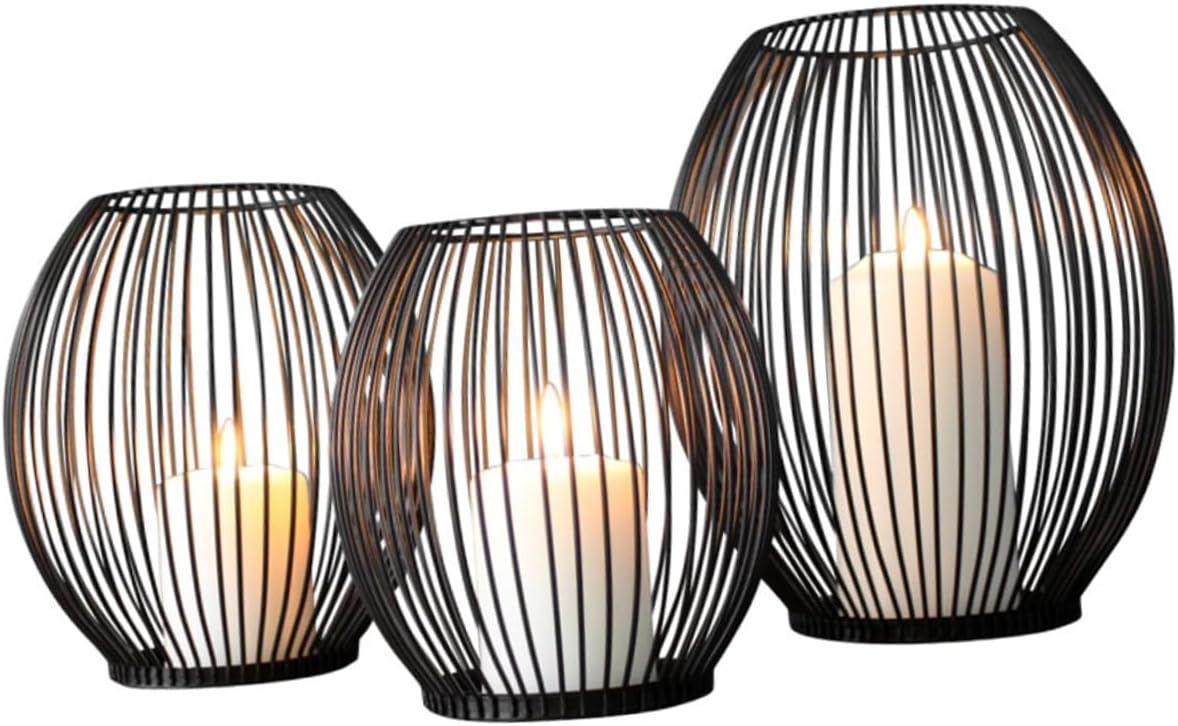 Elegant Wrought Iron Candle Holder for Weddings and Farmhouse Style
