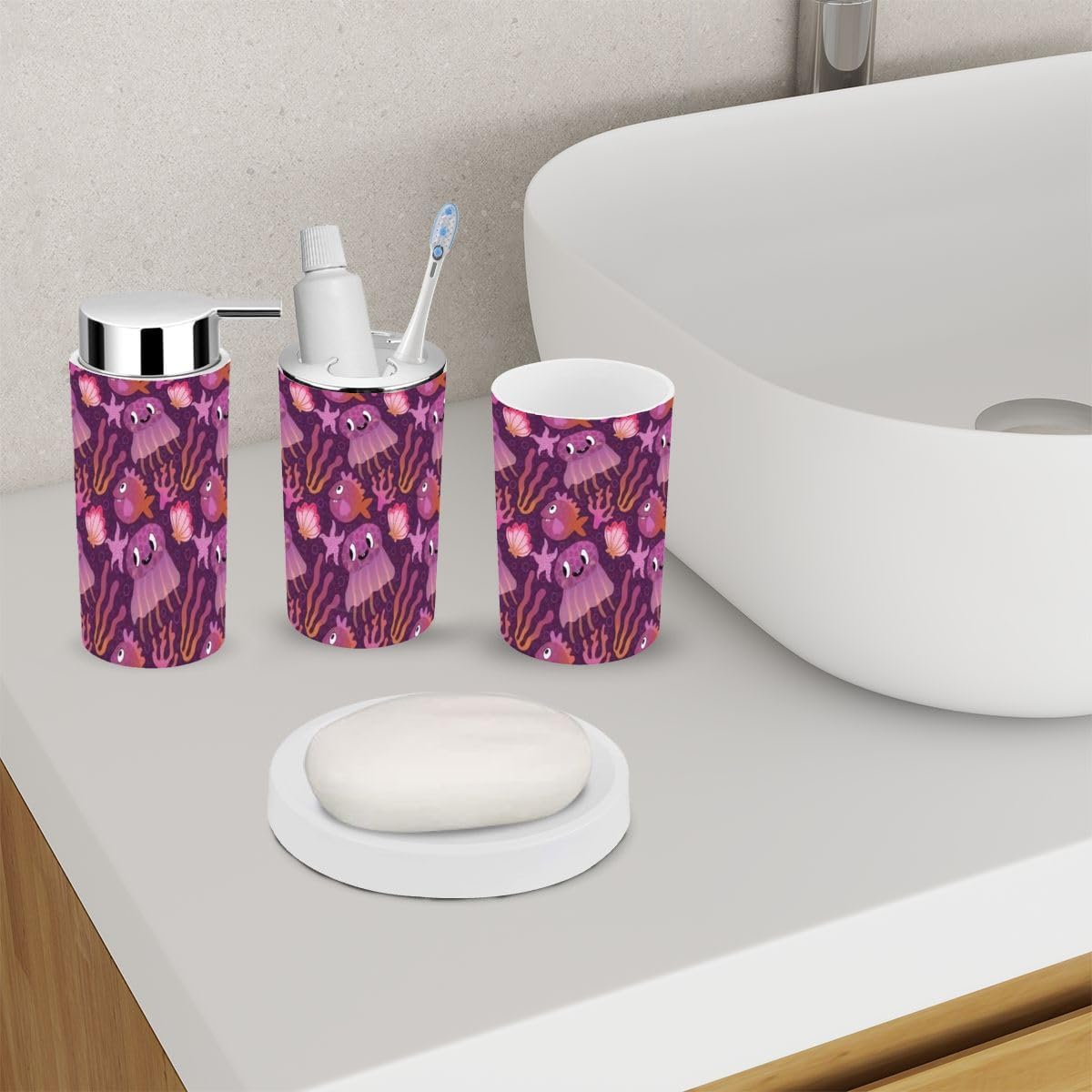 Stylish and Functional 6-Piece Bathroom Accessory Set for Your Home
