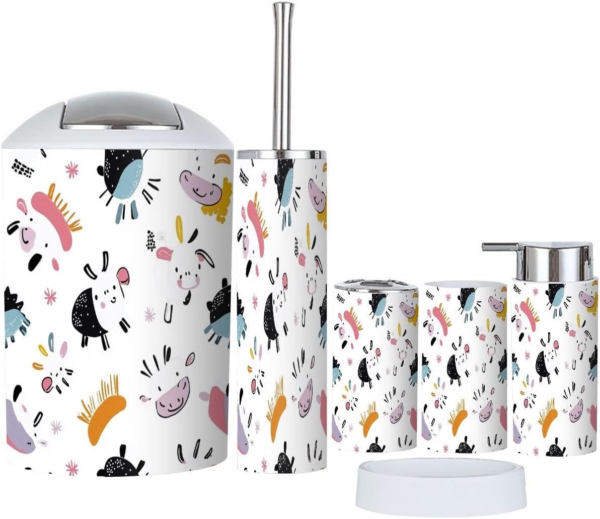 6-Piece Boho Kids Bathroom Set