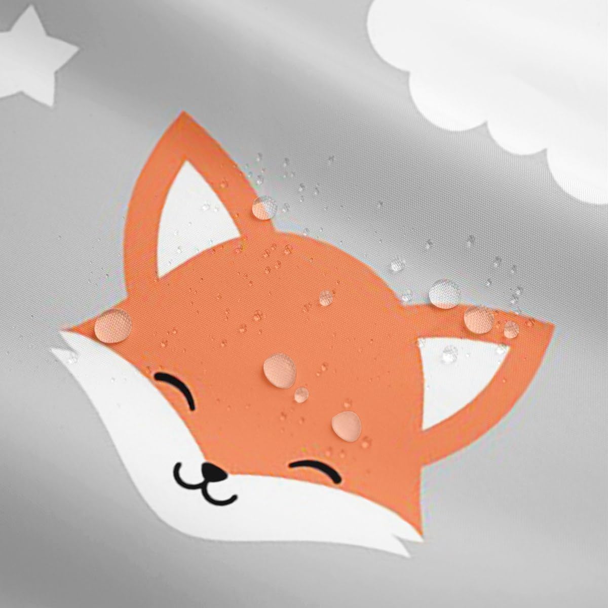 Cute Fox bathroom shower curtain set 72x72 inches 1 piece