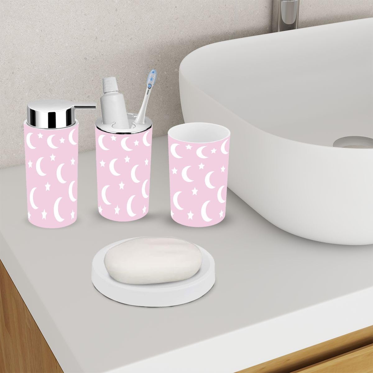 XX Baby Moon Stars Lullaby 6-Piece Bathroom Accessory Set