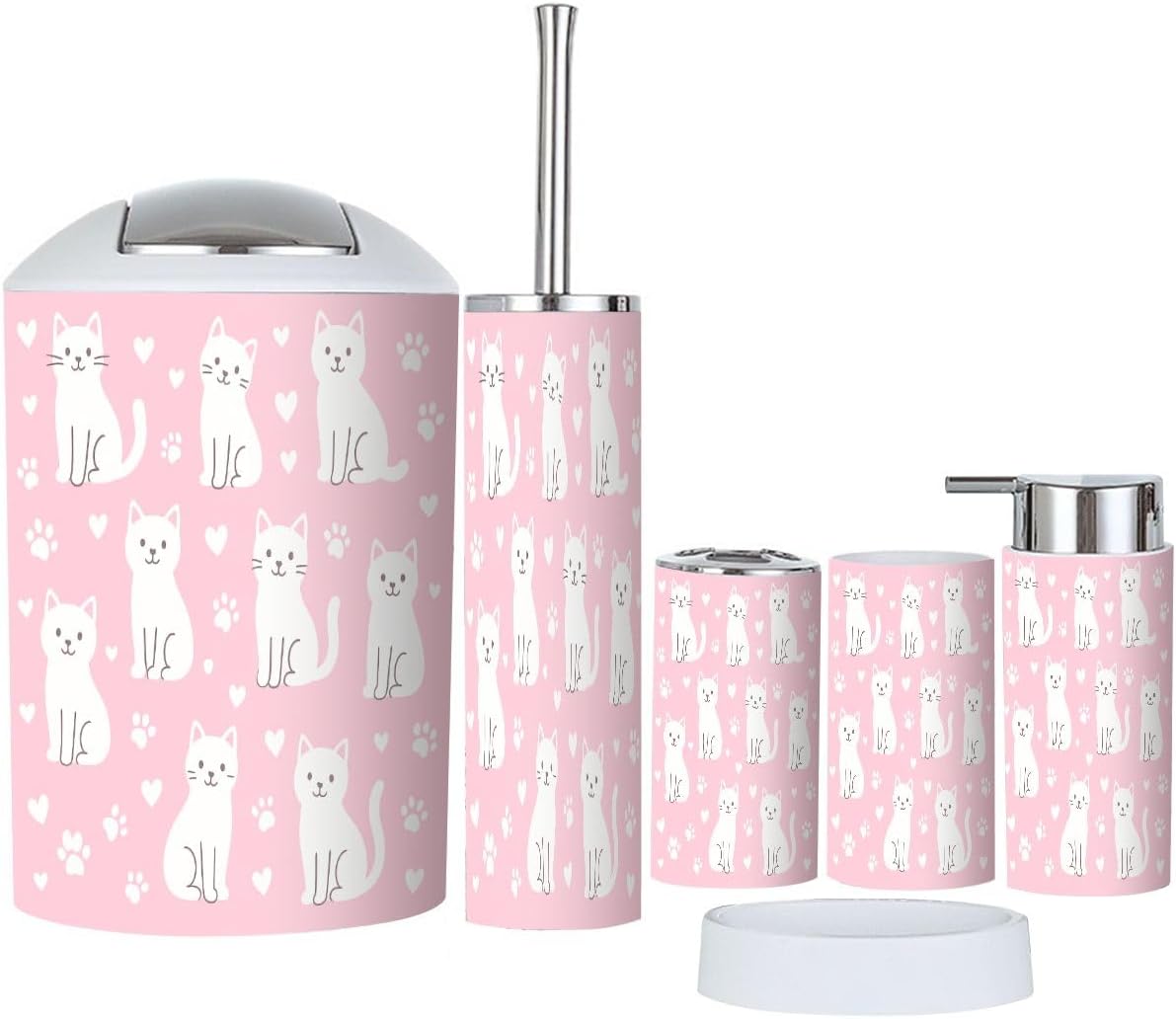 6-Piece Boho Modern Set for Stylish and Efficient Bathroom Use