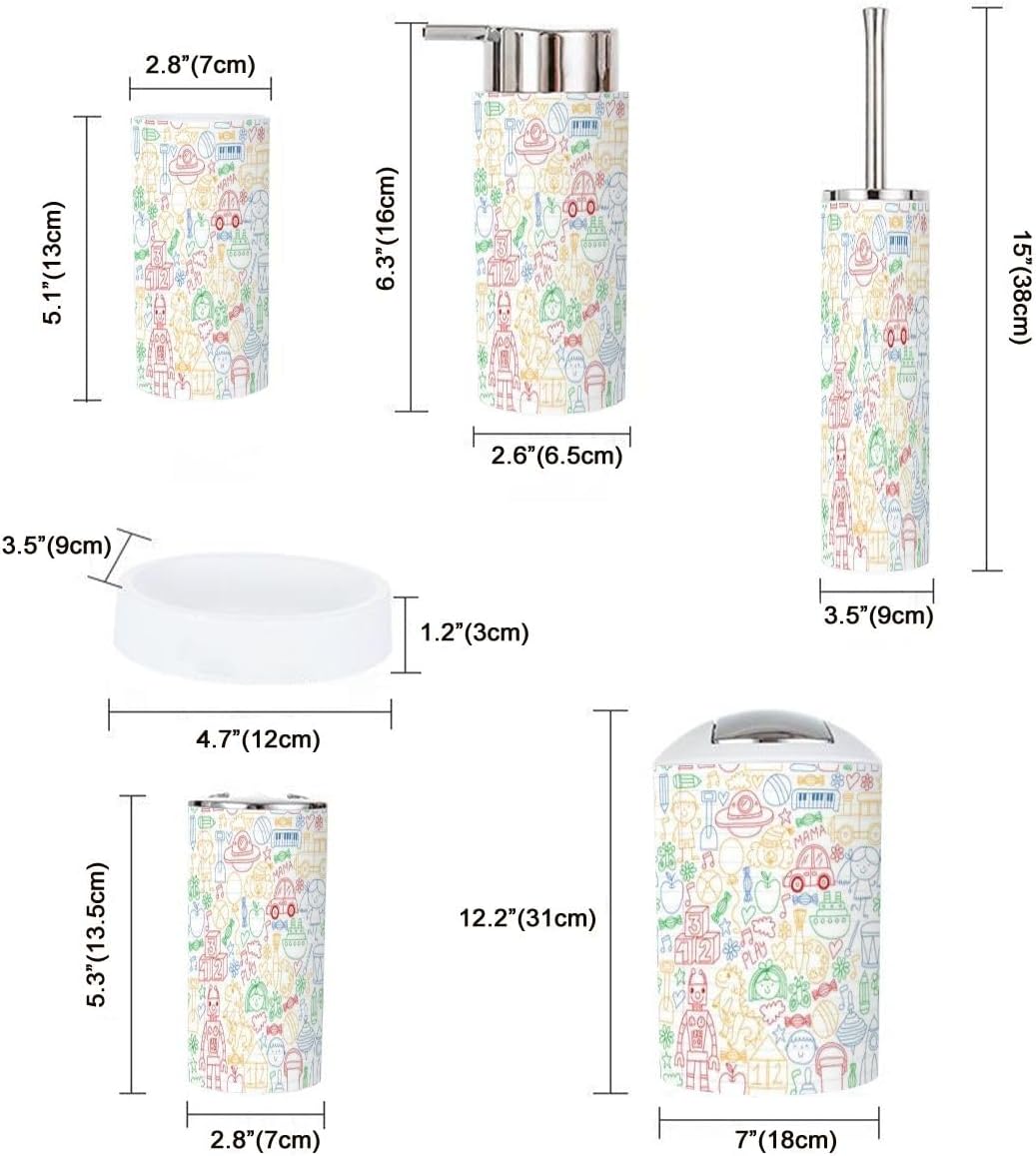 6-Piece Kids Bathroom Set with Style