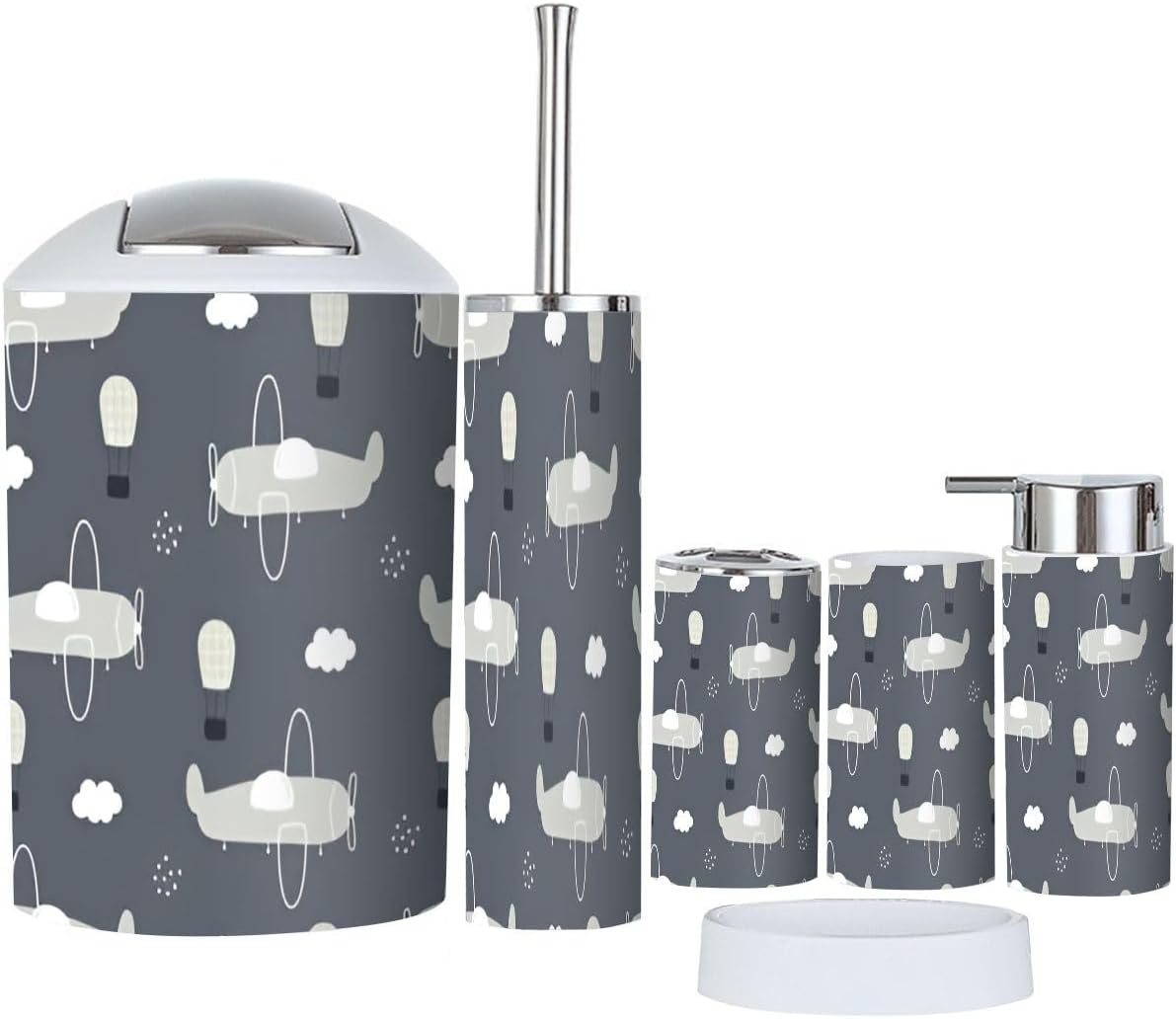 Bright and Perfect 6-Piece Kids Bathroom Accessor Set