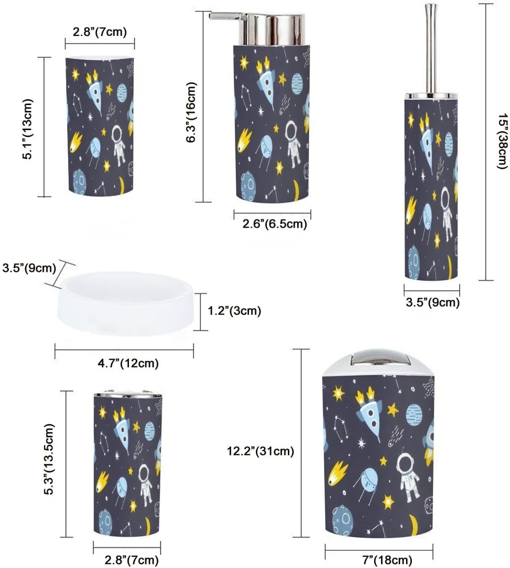 Cosmic Bathroom Accessory Set 6 Piece
