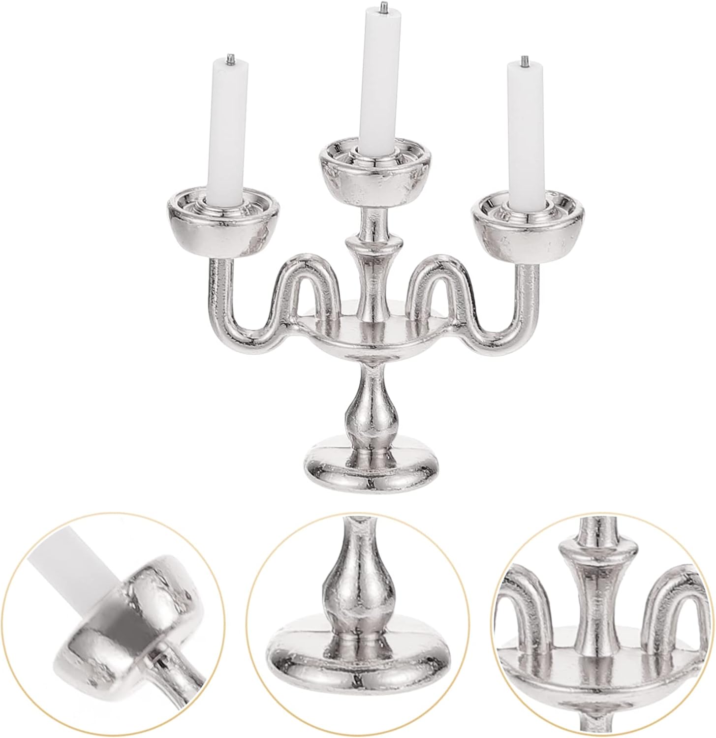 Mini Candlestick Lifelike Design Gothic Householder for Birthdays and More