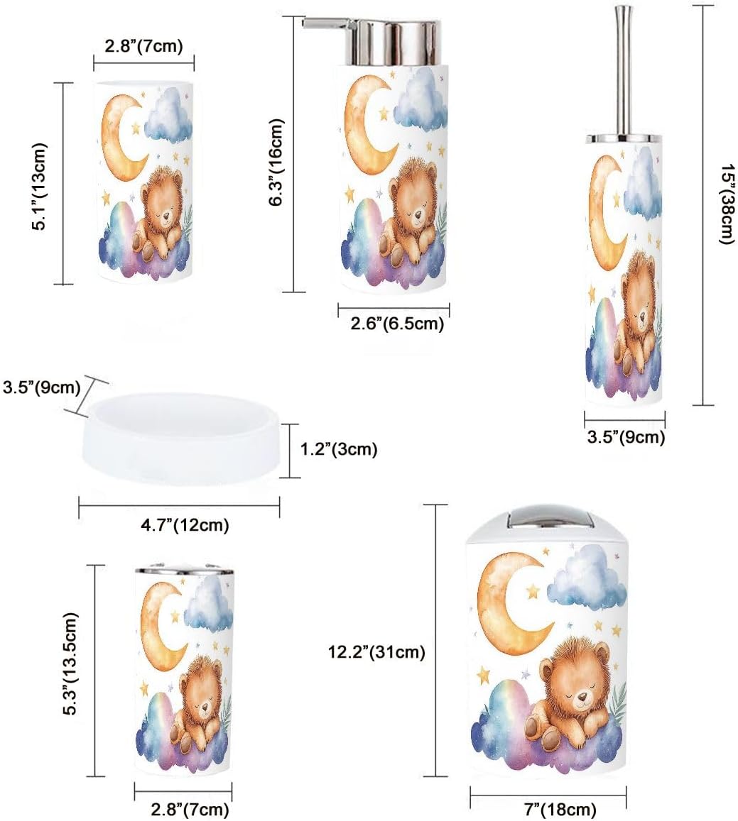 Bath 6-Piece Organizing Set in Boho Watercolor