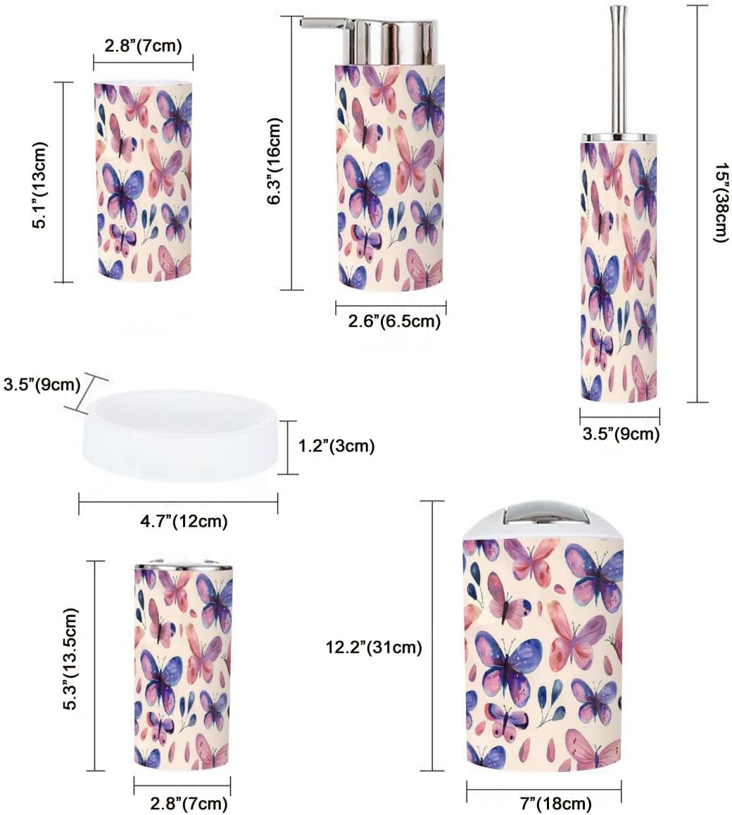 Stylish 6-Piece Bathroom Accessories Set for Home Use