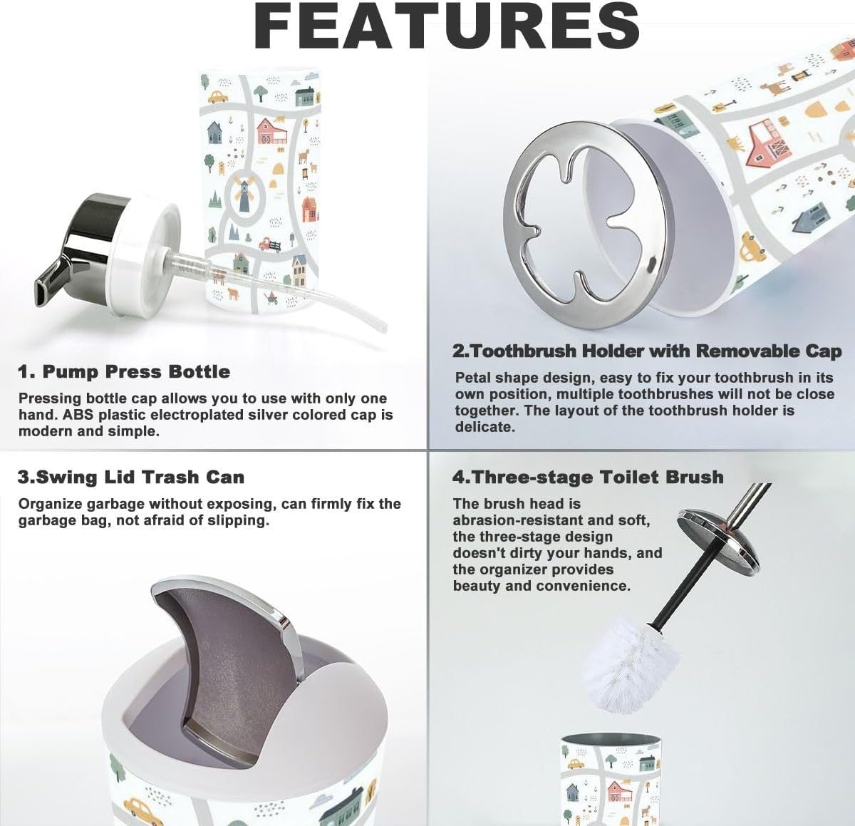 Bathroom Accessories Set 6 Pcs by JBNJANKDAV Create Relaxing Space