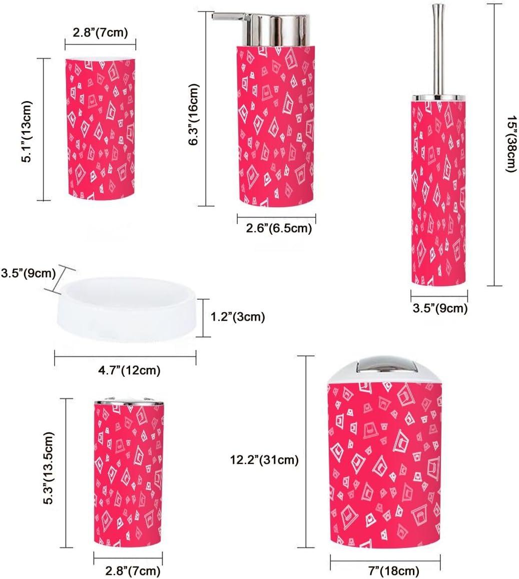 Bathroom Accessories Set 6-Piece All-in-One Storage Cleaning Kit