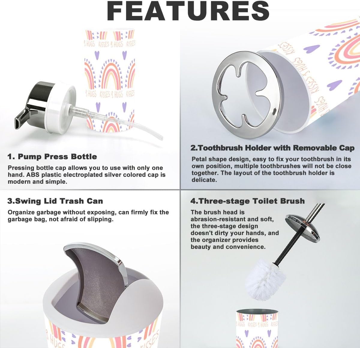 XNGJEMVWXOAesthetic 6-Piece Bath Set