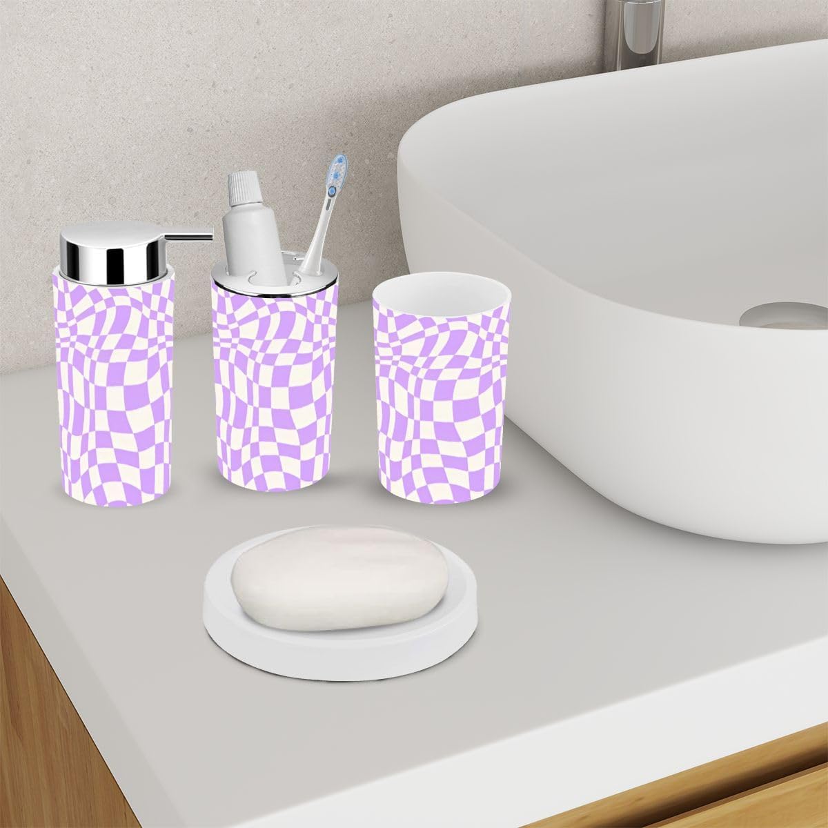 Style Simplicity - XNGJEMVWXO 6-Piece Bathroom Accessory Set