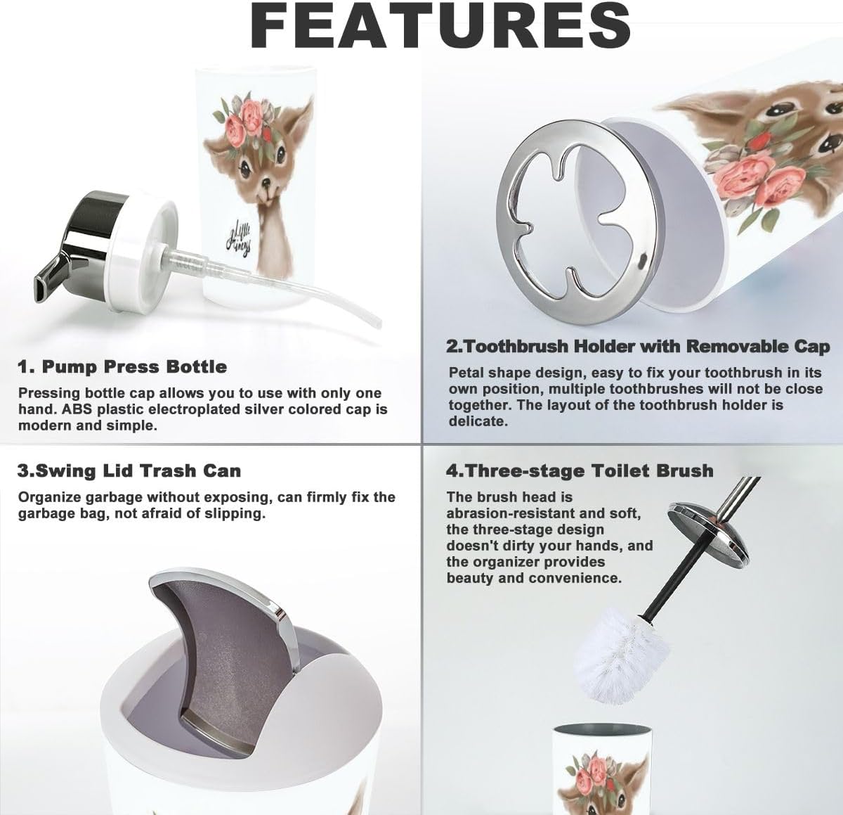 Charming 6-Piece Bathroom Accessory Set