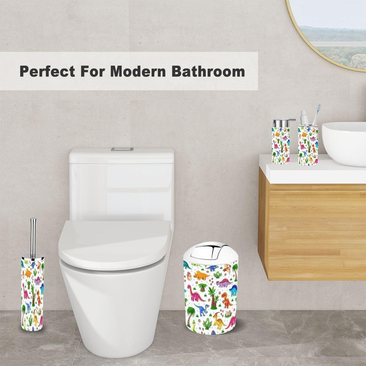 Sturdy Dinosaur Bathroom Set