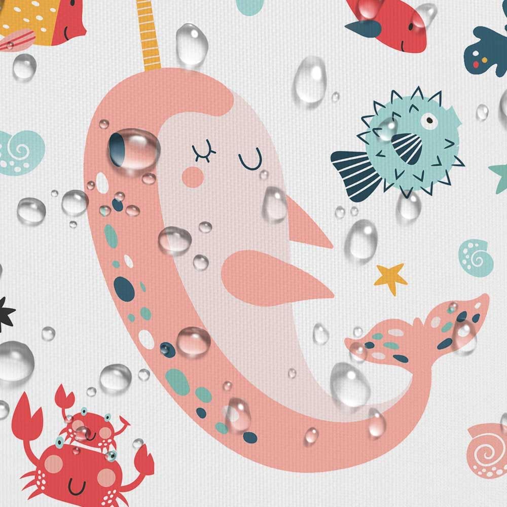 Torich Kids Fun Bathtime decor with Whales Fish
