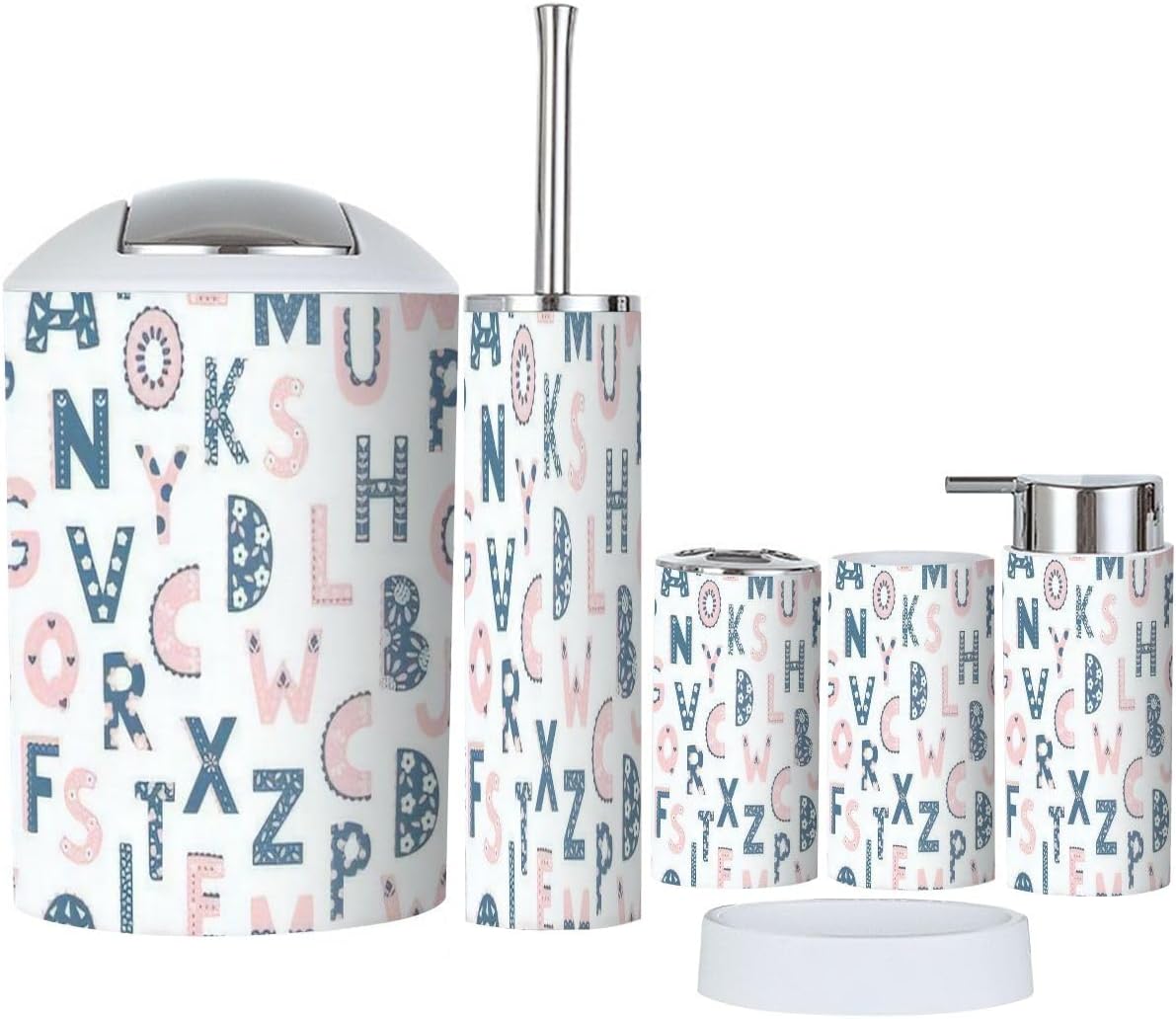 Cute 6-Piece Bathroom Set for Home Use