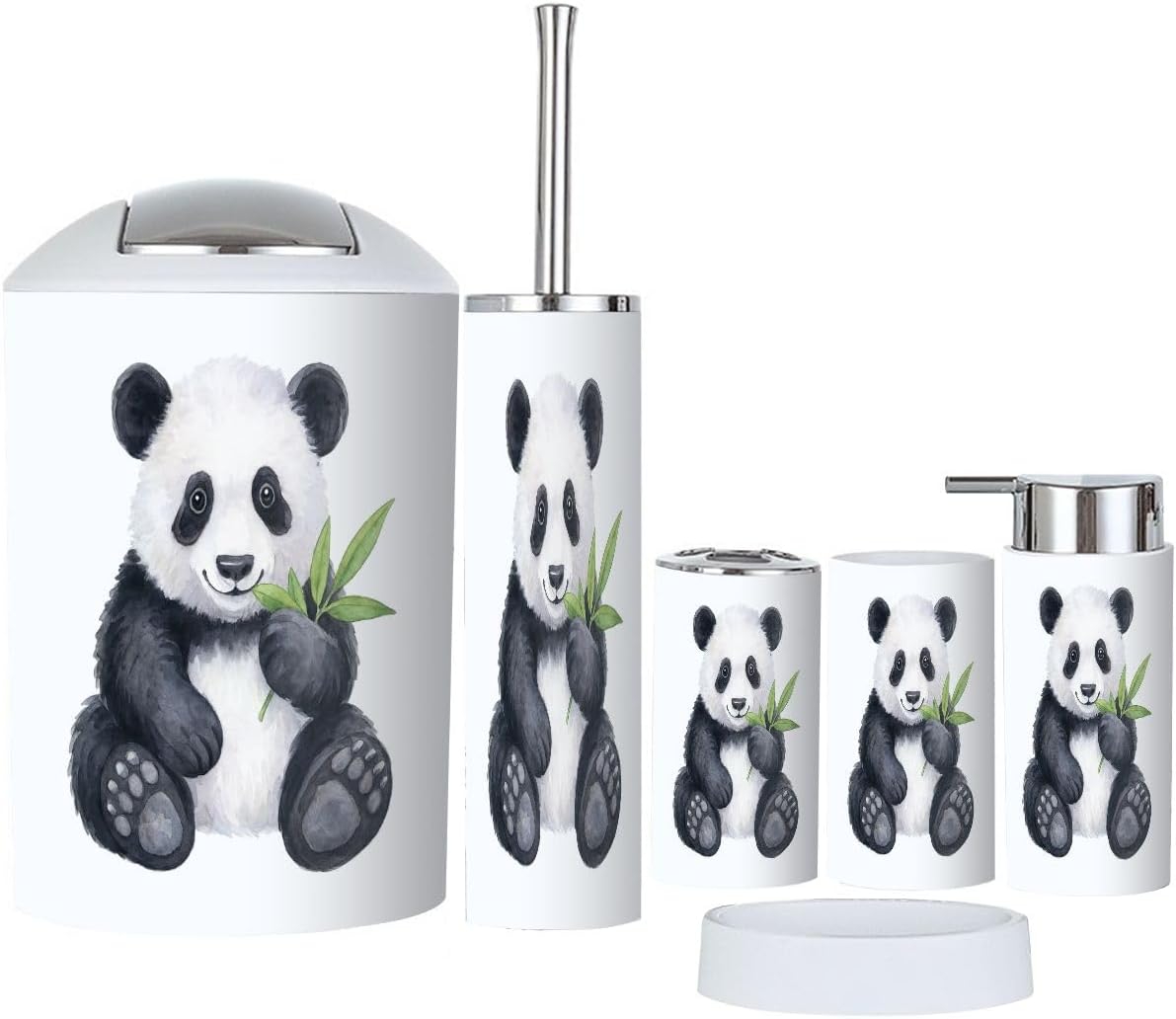 6-Piece Bathroom Accessory Set Sturdy Durable Easy to Clean
