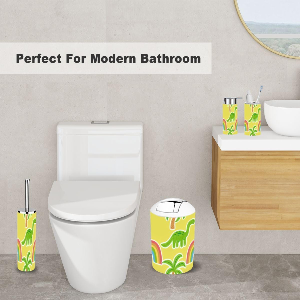 Bathroom Accessory Set - 6-Piece Tidy Organizer with Durable Design