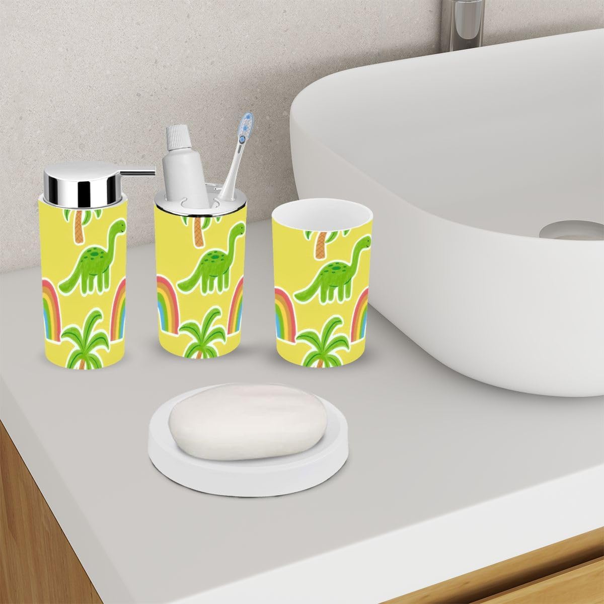 Bathroom Accessory Set - 6-Piece Tidy Organizer with Durable Design