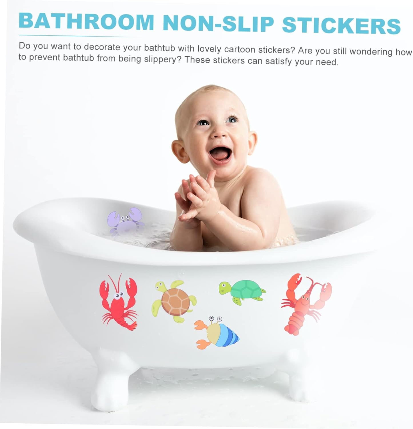 PrettyZoom 1Set Cartoon Ocean Animal Non-Slip Bathroom Stickers