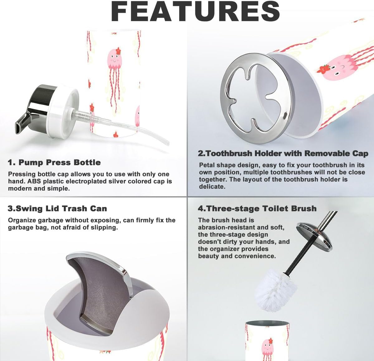 Bathroom Accessory Set _easy maintenance and style-