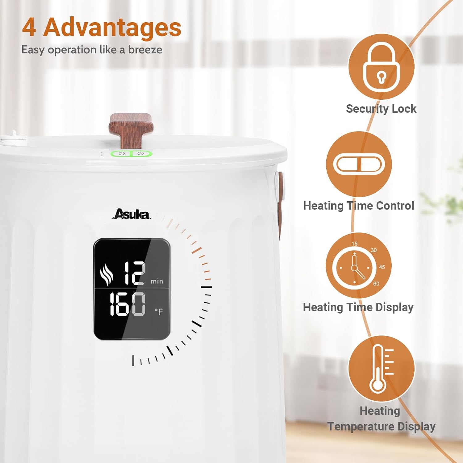 Asuka Luxury Towel Warmer Heated Towel Bucket with LED Display