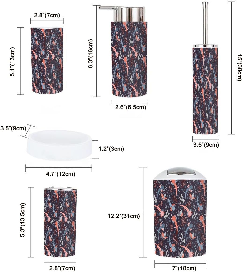 6 Piece Bathroom Accessory Set