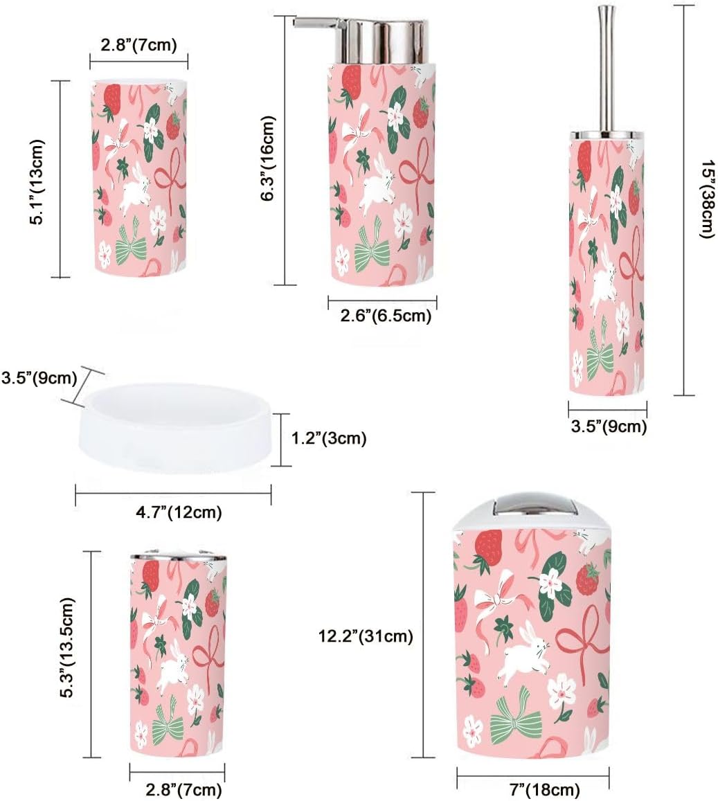 Stylish 6-Piece Bathroom Accessories Set